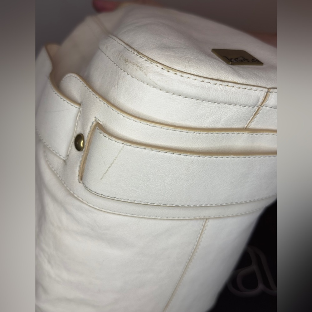 Kooba Leather Tote Satchel in cream Large Size - Picture 13 of 16